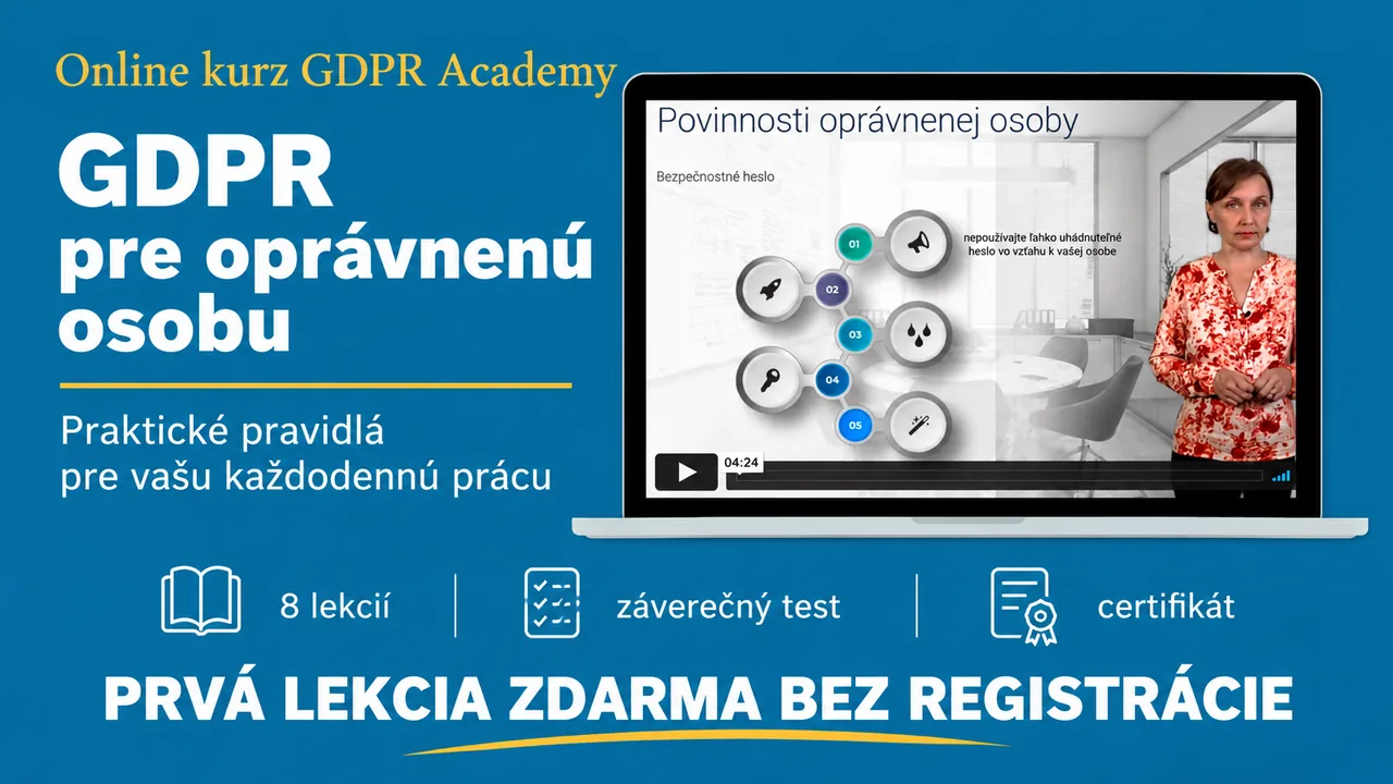 GDPR kurz pre oprávnenú osobu